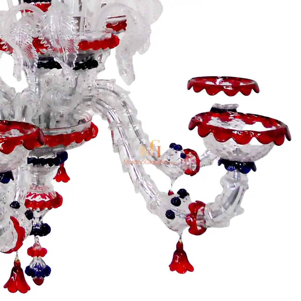 Sovrano Red 2 – Murano Style Chandelier Murano Style Chandelier