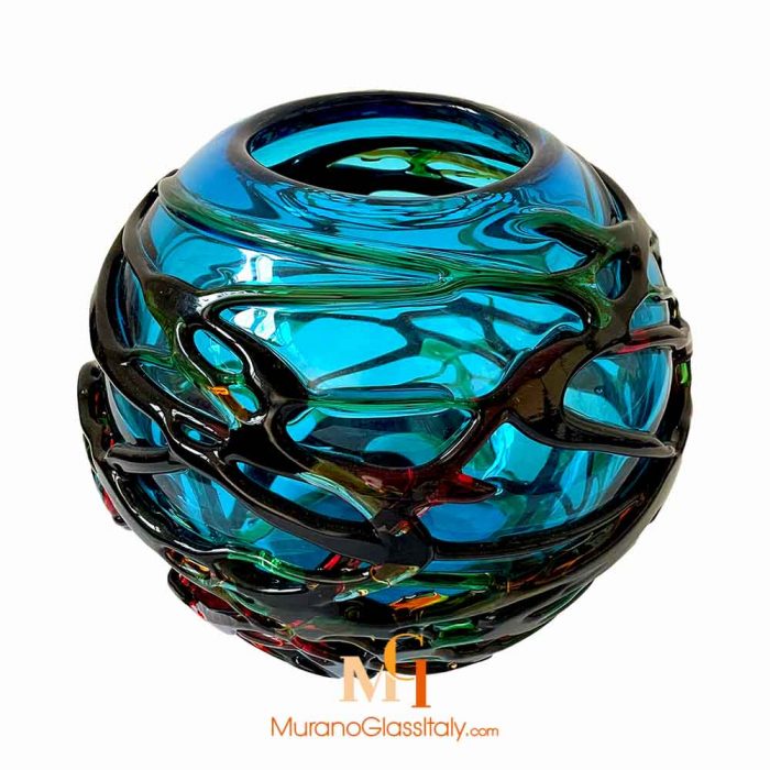 Blue Murano Glass Vase