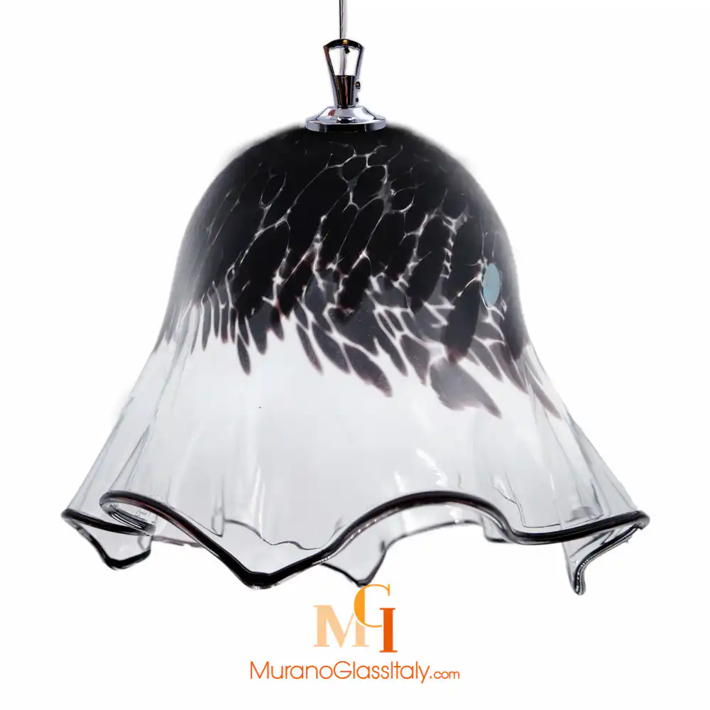 الموجة – فانوس من الزجاج للإضاءة مودرن – اسود فانوس من الزجاج للإضاءة مودرن