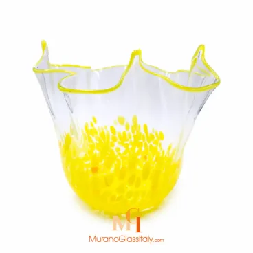 YELLOW MURANO GLASS VASE