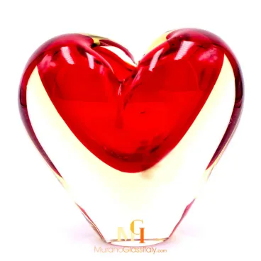 Red Blown Glass Vase