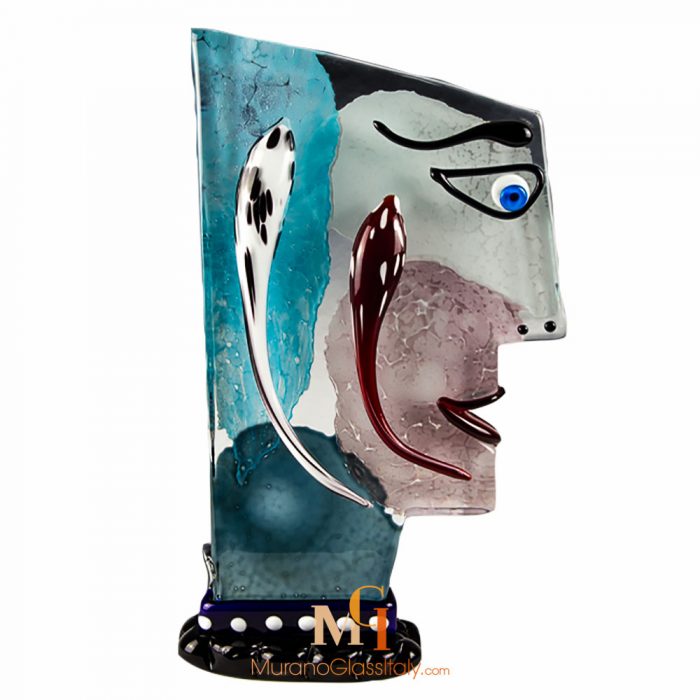 ديكور تمثال وجه  من الزجاج