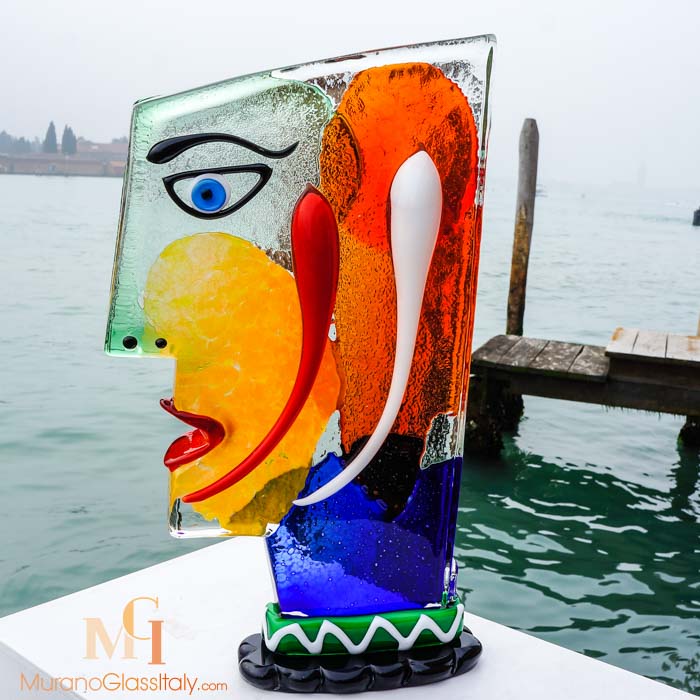 Picasso Style Glass Face