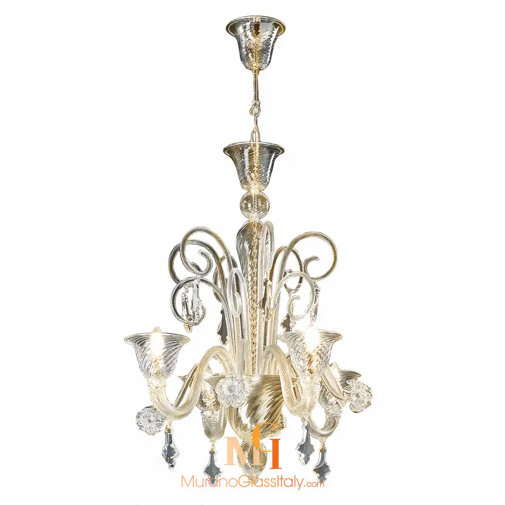 Alvise – Venetian Style Chandelier – 4L – Gold