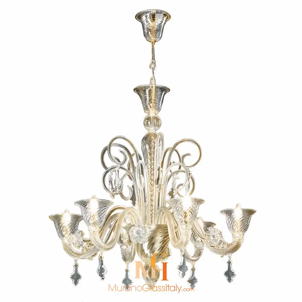 Alvise – Venetian Style Chandelier – 6L – Gold