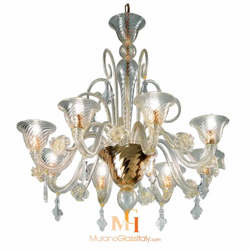 Alvise – Venetian Style Chandelier – 8L – Gold