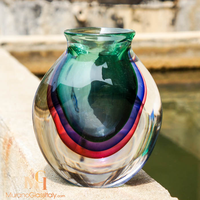murano crystal vase
