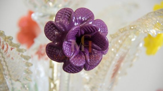 Tesoro - Vintage Crystal Chandelier - Purple Rose