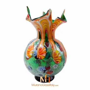 Vase Cristal Bleu Murano