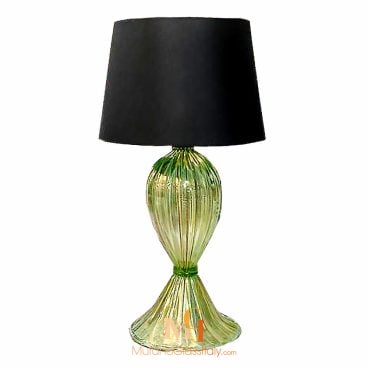 green glass table lamp