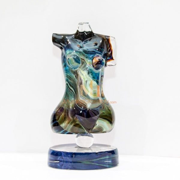 Luxury Colorful Crystal Glass Nude Sculpture