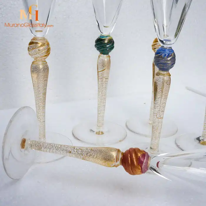 Coupes Champagne Luxe Murano – Détails