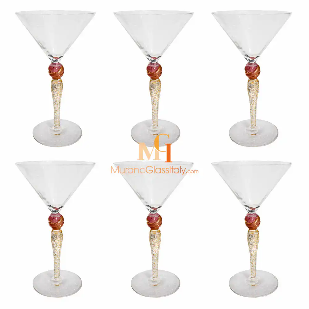Cosmopolitan – Murano Stemware – 6 – Red