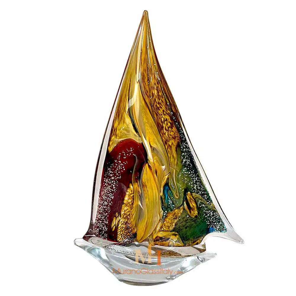 Gloria Gold – Murano Glass Sailboat Murano Glass Sailboat