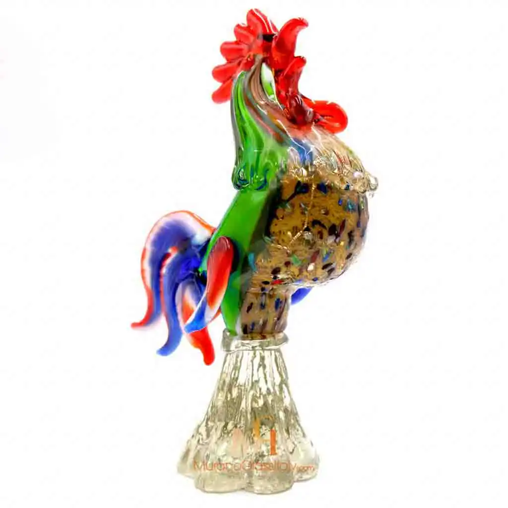 Rooster 2 – murano glas hahn murano glas hahn