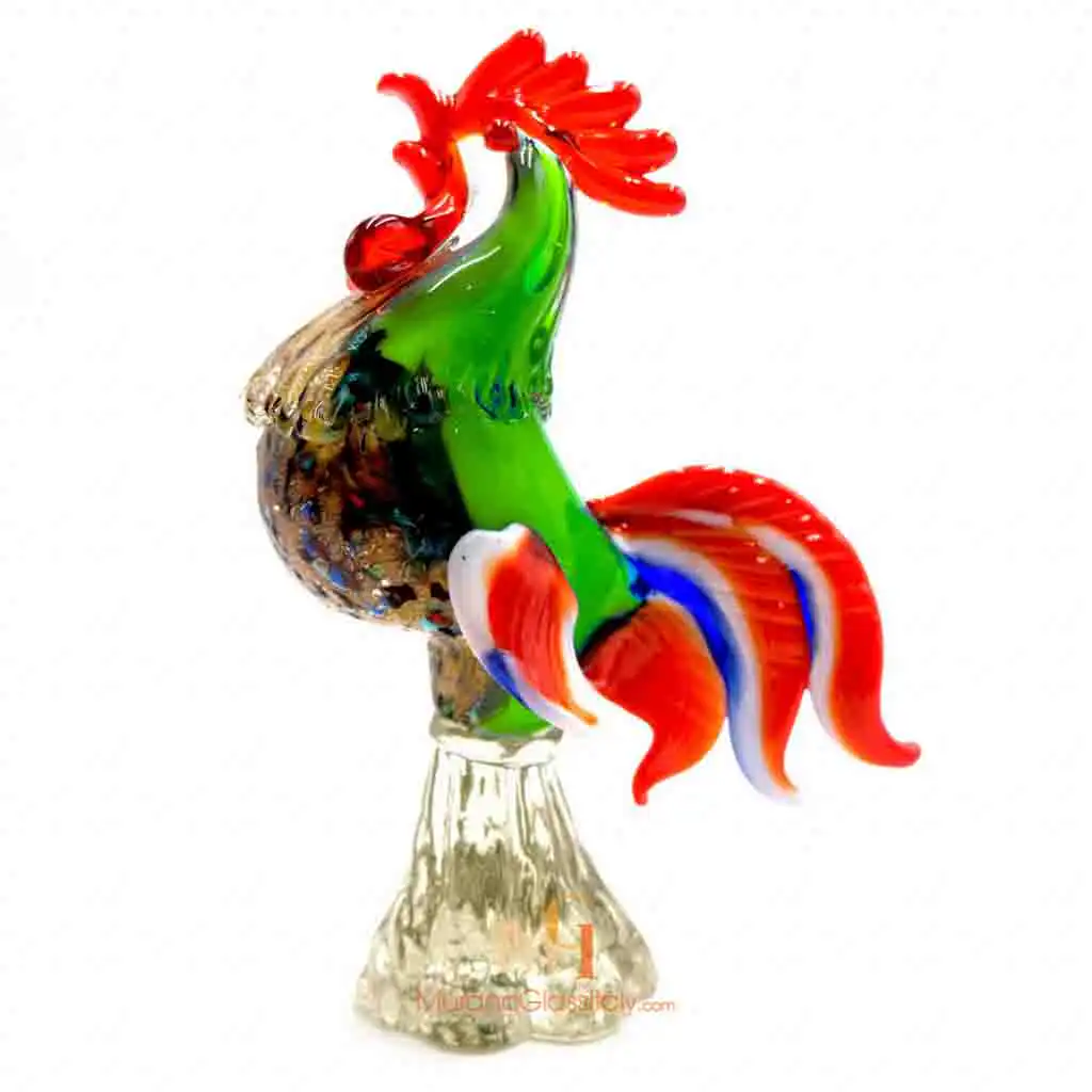 Rooster 3 – murano glas hahn murano glas hahn