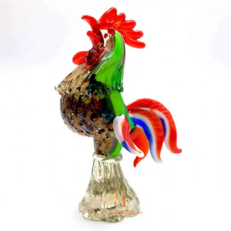 Rooster-4-Murano-Glass-Birds-
