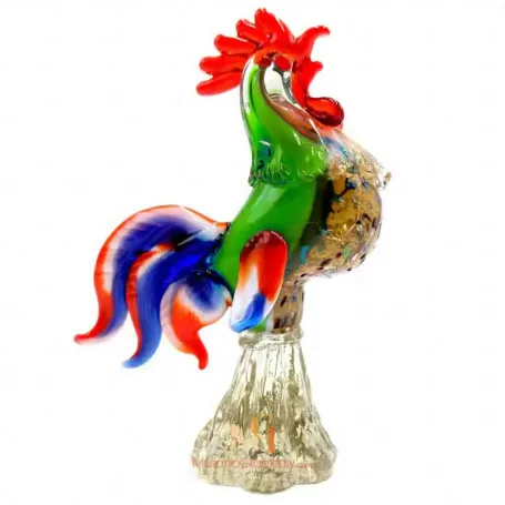 Rooster-Murano-Glass-Birds-
