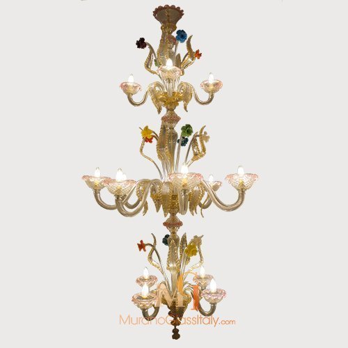 large glass chandelier