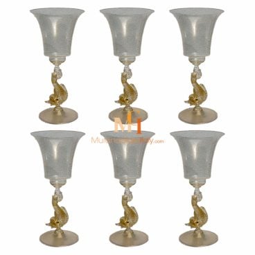 murano glass goblets