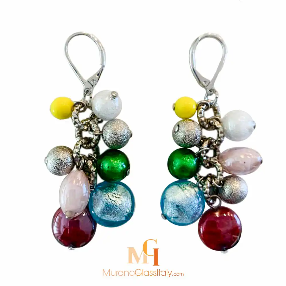 Murano Glass Jewelry Earrings – Variation Multicolor