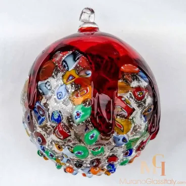 Red Murano Christmas Ornaments