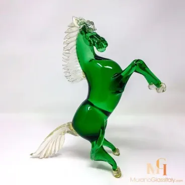 Wicked Green - Glass Horse Figurines