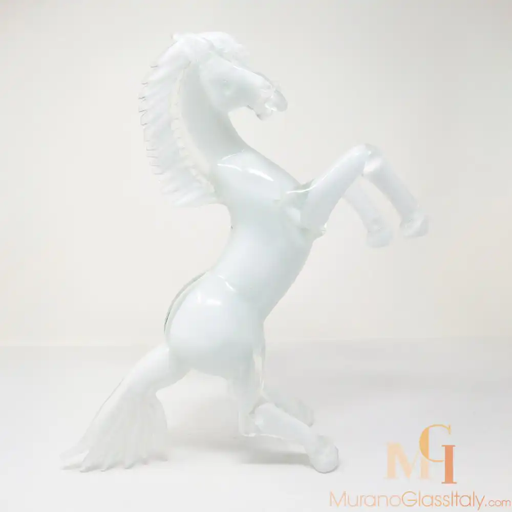 Wicked - Glass Horse Figurines - White figurine cheval murano