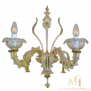 murano glass wall sconce