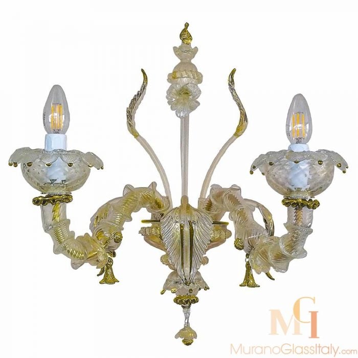 murano glass wall sconce