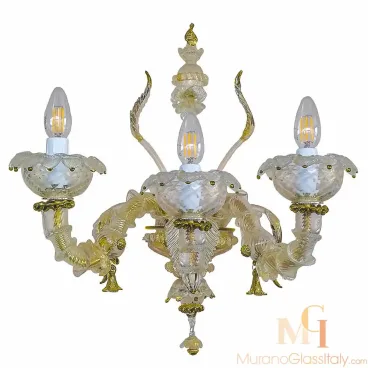 オーキデア – ムラーノガラス製壁掛け燭台