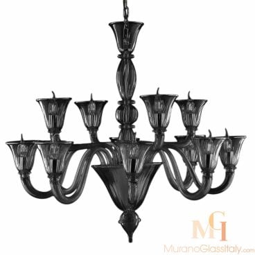 White Murano Chandelier