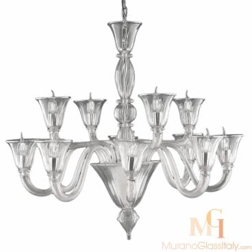 White Murano Chandelier