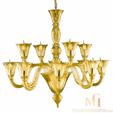White Murano Chandelier