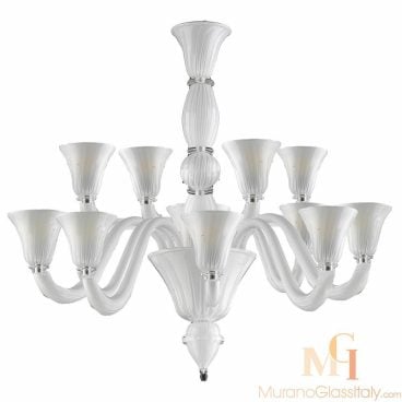 White Murano Chandelier