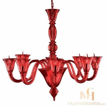 White Murano Chandelier