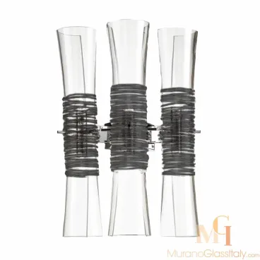 ファンタスティコ・ブラック - イタリア製ガラス壁掛け燭台