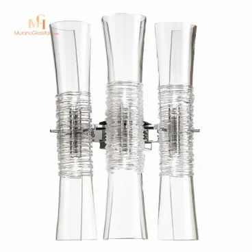 ファンタスティコ・クリア - イタリア製ガラスウォール燭台