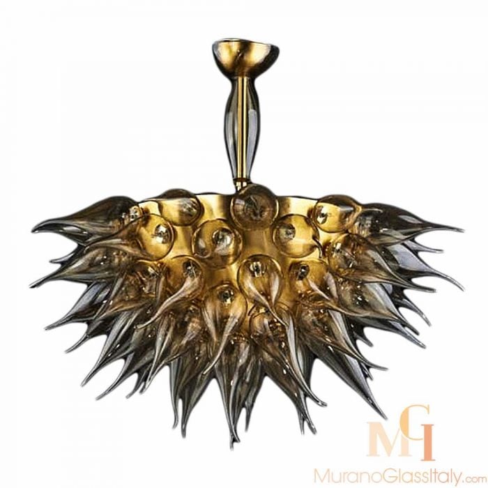 lustre en verre de murano moderne