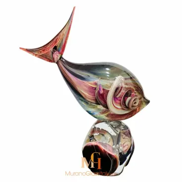 murano glass fish figurines