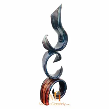 glass swirl sculpture
