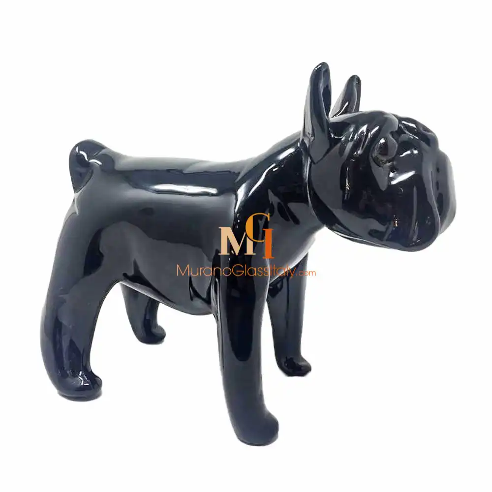 French Bulldog – Glass Dog – Black Side
