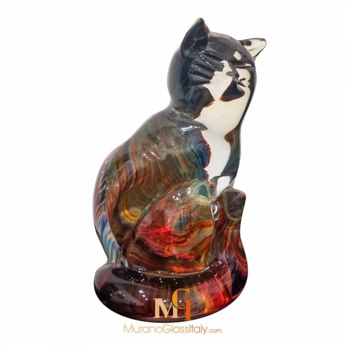 murano glass cat