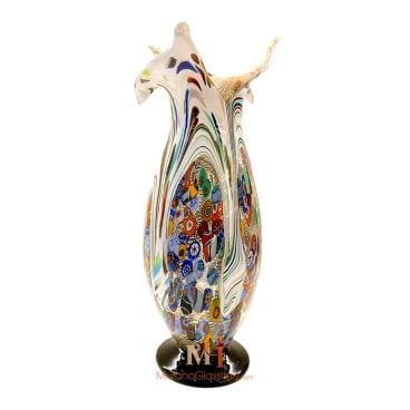orange murano glass vase