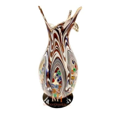 orange murano glass vase