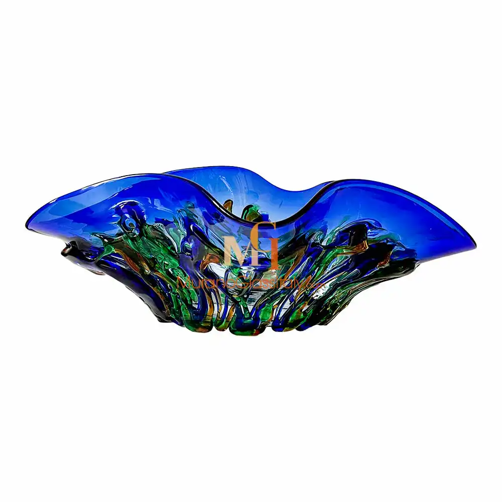 Olympus – Blue Murano Glass Bowl – 2 Blue Murano Glass Bowl