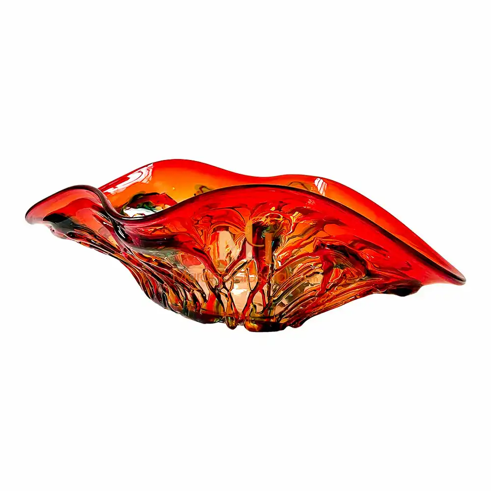 Olympus – Red Murano Glass Bowl – side Blue Murano Glass Bowl