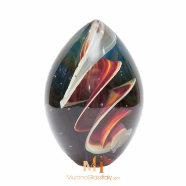 glass egg paperweight