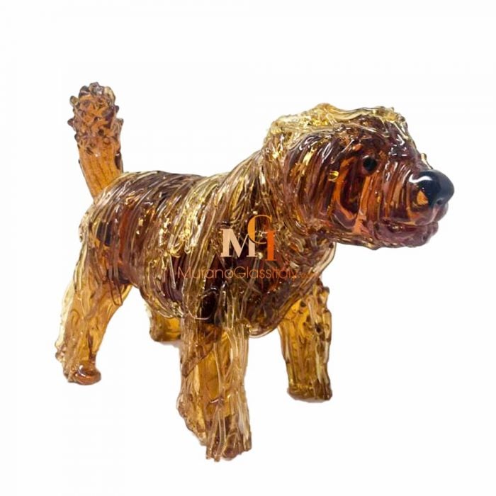 glass dog statue