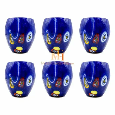 Fantasia Dark Blue - дизайнерские стаканы для питья